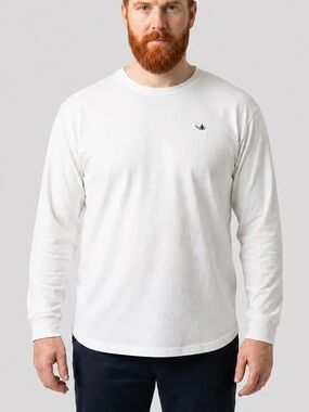 Comfort Wash ‎ Men's XL White Long Sleeve Knit T-Shirt Crew Neck